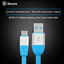 Baseus USB Type-C Cable LED Smart Power-Off Data Sync Charge Type C Cable For Samsung Note7 Oneplus 2 3 LG G5 HTC10 Nexus 5X 6P