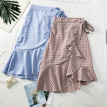 YuooMuoo High Waist Ruffle Bowtie Bandage Plaid Skirt Women 2019 Irregular Summer Elegant Mermaid Skirt Ladies Party Skirt
YuooMuoo High Waist Ruffle Bowtie Bandage Plaid Skirt Women 2019 Irregular Summer Elegant Mermaid Skirt Ladies Party Skirt