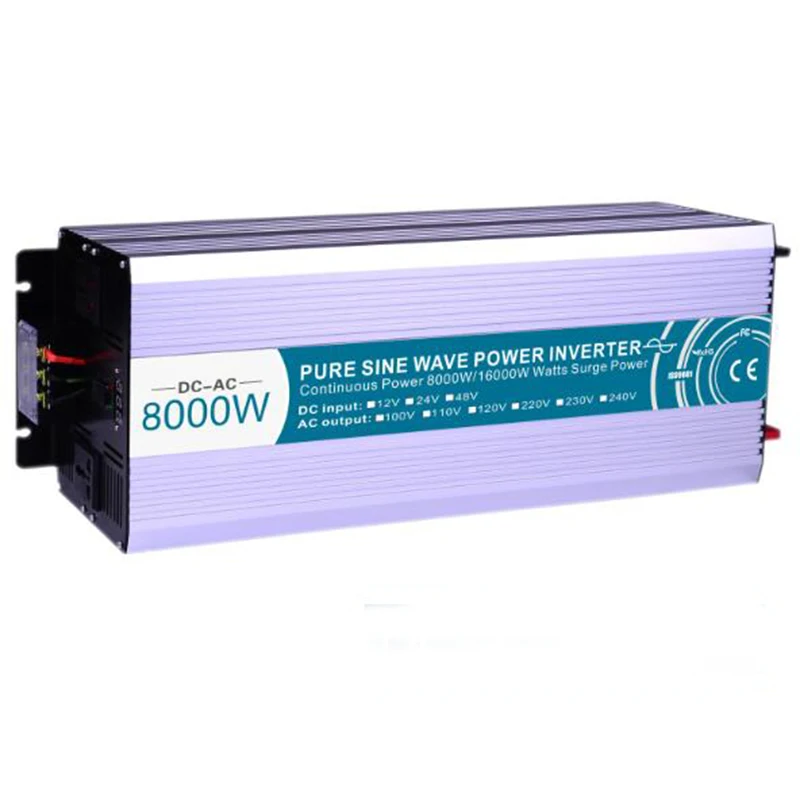 8000W Pure Sine Wave Inverter DC24V/48V To AC110V/220V Off Grid Solar Inverter Voltage Converter Power Inverter
8000W Pure Sine Wave Inverter DC24V/48V To AC110V/220V Off Grid Solar Inverter Voltage Converter Power Inverter