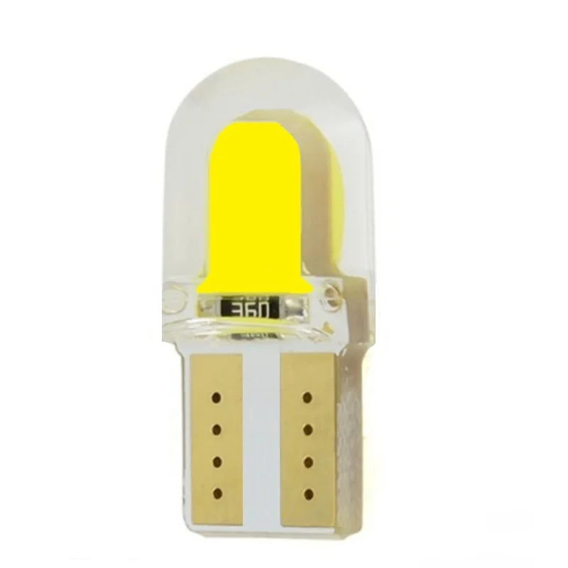 1 шт. T10 W5W WY5W 501 168 2825 силикагель COB светодиодный лампы силиконовая оболочка