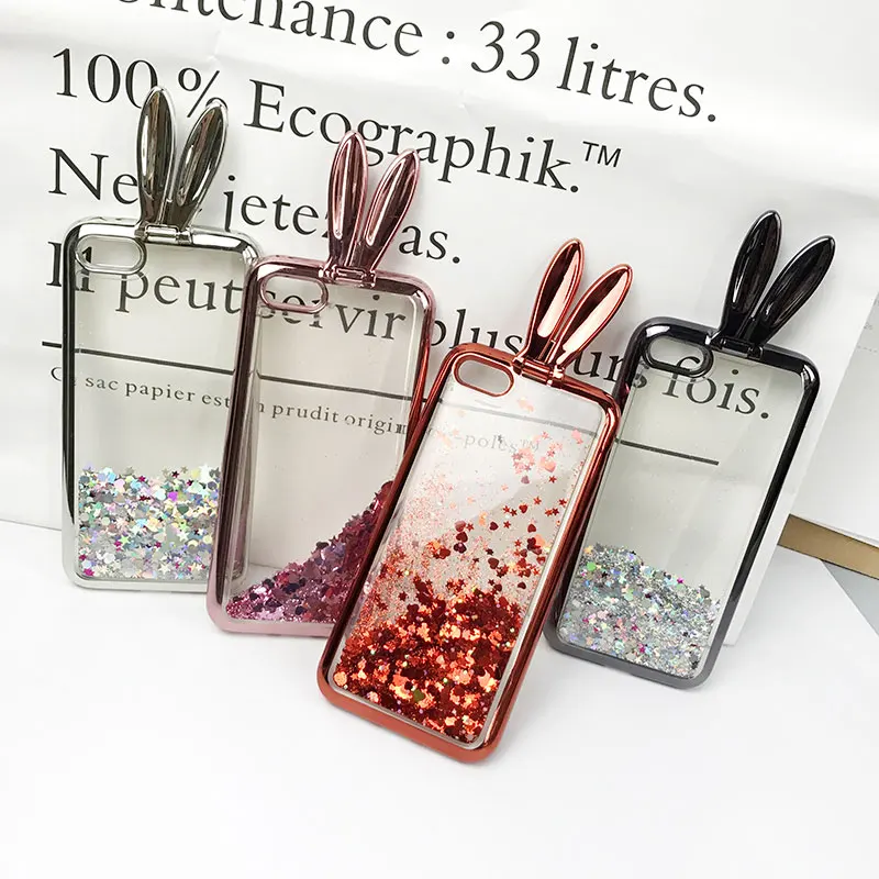 GYPHCA 3D Cute Rabbit Ear Stander Case For iPhone 7 7plus Soft Silicon Glitter Liquid Quicksand For iPhone 5S 6 6plus Girl Cover
GYPHCA 3D Cute Rabbit Ear Stander Case For iPhone 7 7plus Soft Silicon Glitter Liquid Quicksand For iPhone 5S 6 6plus Girl Cover