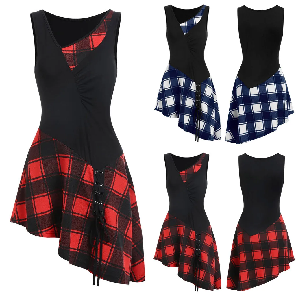 feitong 2019 New Arrival Fashion Women Casual Lace Up dress Tartan Checked Plaid Print Asymmetrical Mini Dress ropa mujer #19524
feitong 2019 New Arrival Fashion Women Casual Lace Up dress Tartan Checked Plaid Print Asymmetrical Mini Dress ropa mujer #19524