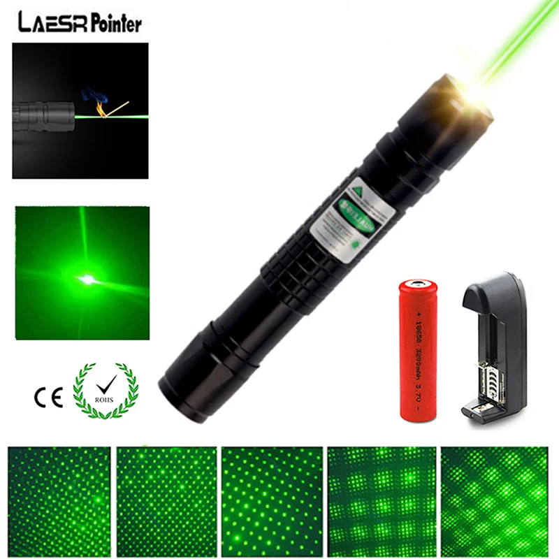 018 Laser Pointer Powerful Green Hunting Lasers Sight Rifle Scope Riflescope 532nm Lzser Sky star with 18650 Batteries
018 Laser Pointer Powerful Green Hunting Lasers Sight Rifle Scope Riflescope 532nm Lzser Sky star with 18650 Batteries