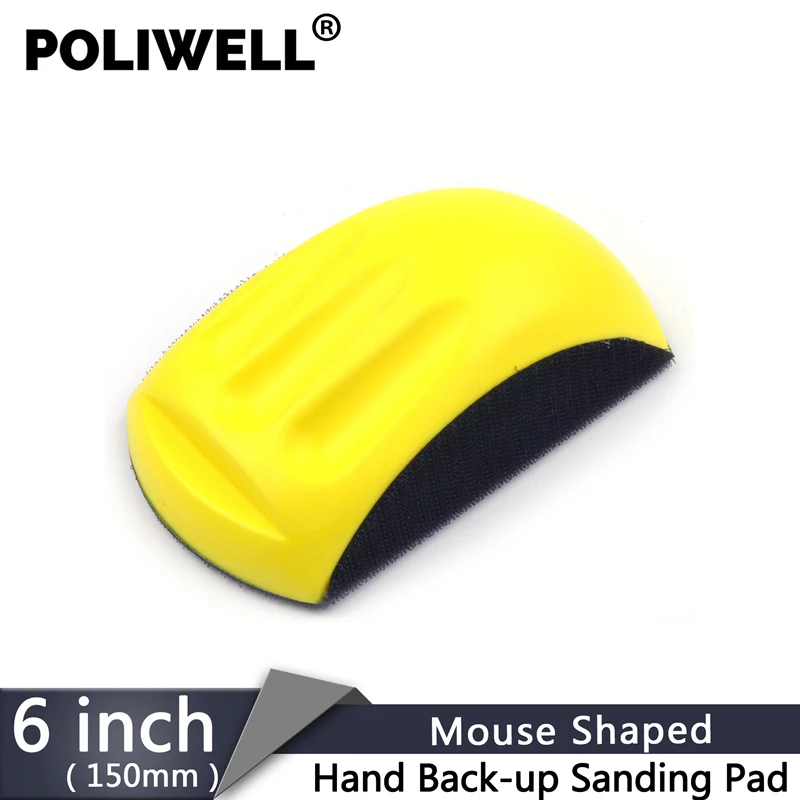POLIWELL 6 inch 150mm Mouse Shaped Sanding Disc Holder Sandpaper Backing Polishing Pad Hand Sanding Block for Wood Car Polishing
POLIWELL 6 inch 150mm Mouse Shaped Sanding Disc Holder Sandpaper Backing Polishing Pad Hand Sanding Block for Wood Car Polishing