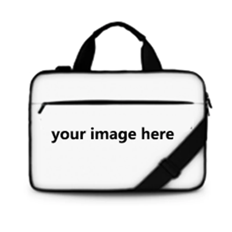 Customizable canvas laptop shoulder bag case 13 13.3 15 15.6 17 17.3 inch support DIY picture for Macbook pro/ acer/ lenovo