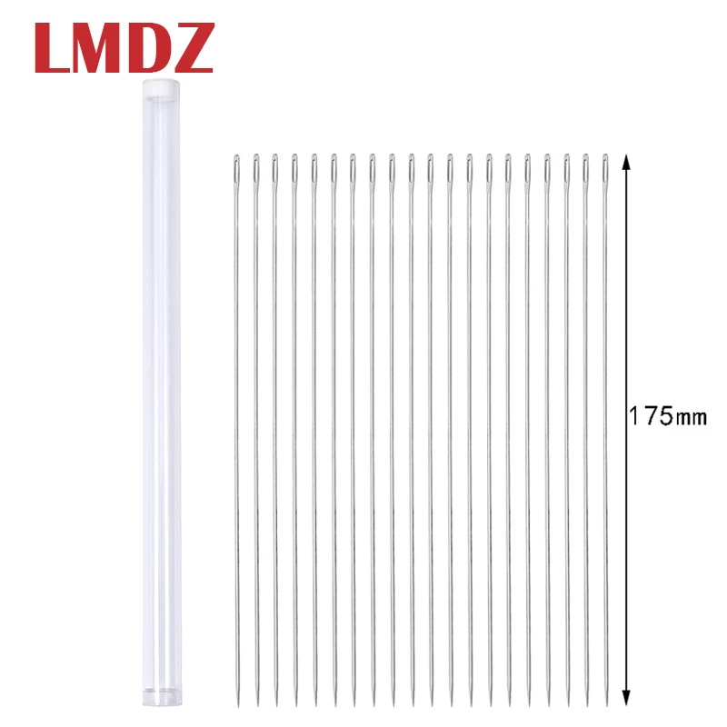 LMDZ 20Pcs 175mm Big Size Large Long Steel Needle Big Holes Sewing Needle Home Hand Sewing Tools With Needle Bottle
LMDZ 20Pcs 175mm Big Size Large Long Steel Needle Big Holes Sewing Needle Home Hand Sewing Tools With Needle Bottle