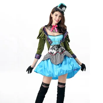 Women Deluxe Alice in Wonderland Sexy Mad Hatter Costume Halloween Fantasia Party Cosplay Fancy Dress Cosplay Women
Women Deluxe Alice in Wonderland Sexy Mad Hatter Costume Halloween Fantasia Party Cosplay Fancy Dress Cosplay Women