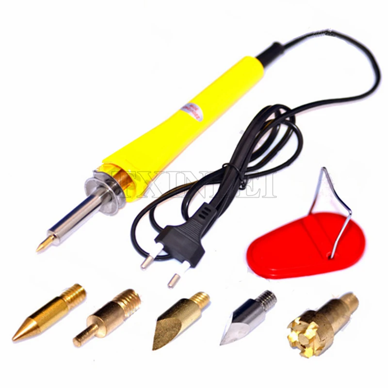 Wood Burning Pen Soldering Iron Pen tool set+5Pcs Pyrography pen tips for Leather wood gourd crafts Art DIY tool
Wood Burning Pen Soldering Iron Pen tool set+5Pcs Pyrography pen tips for Leather wood gourd crafts Art DIY tool