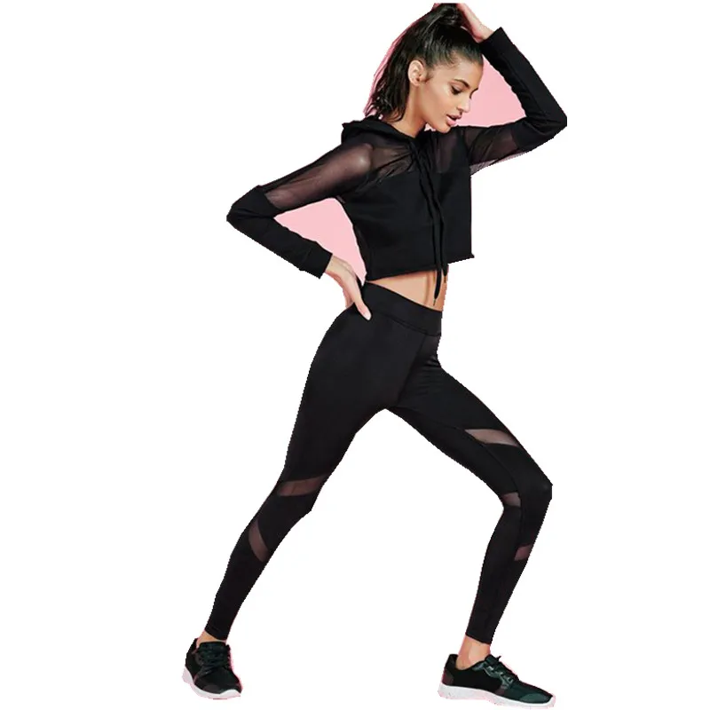 ESHINES Women Yoga Sets Clothes 2 Piece Hooded Mesh Breathable Tight Tracksuit Sportswear For Running Fitness Yoga Gym Workout
ESHINES Women Yoga Sets Clothes 2 Piece Hooded Mesh Breathable Tight Tracksuit Sportswear For Running Fitness Yoga Gym Workout