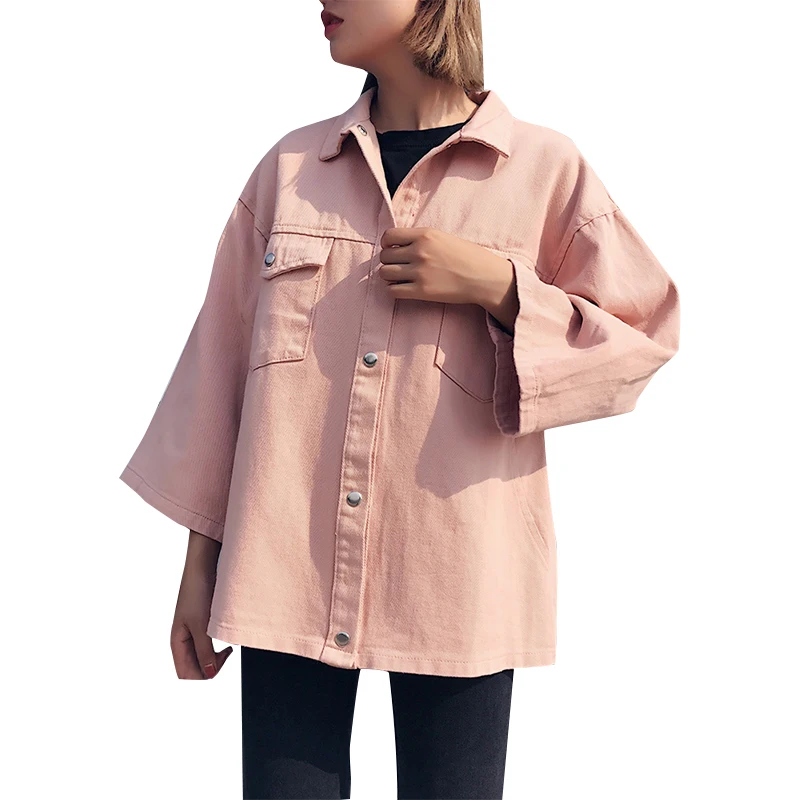 B2298 Spring autumn 2019 new women loose wash girl student pure color fashion denim jacket cheap wholesale
B2298 Spring autumn 2019 new women loose wash girl student pure color fashion denim jacket cheap wholesale
