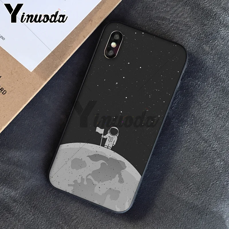 black with white moon stars space astronaut