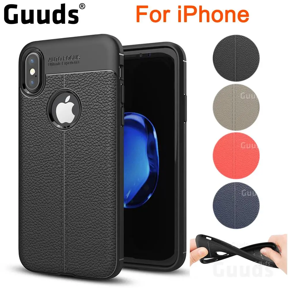 Guuds for iPhone X 8 7 6s 6 Plus SE 5s 5 TPU Case Luxury Auto Focus Litchi Texture Silicone TPU Back Cover for iPhone X 5.8 inch
Guuds for iPhone X 8 7 6s 6 Plus SE 5s 5 TPU Case Luxury Auto Focus Litchi Texture Silicone TPU Back Cover for iPhone X 5.8 inch