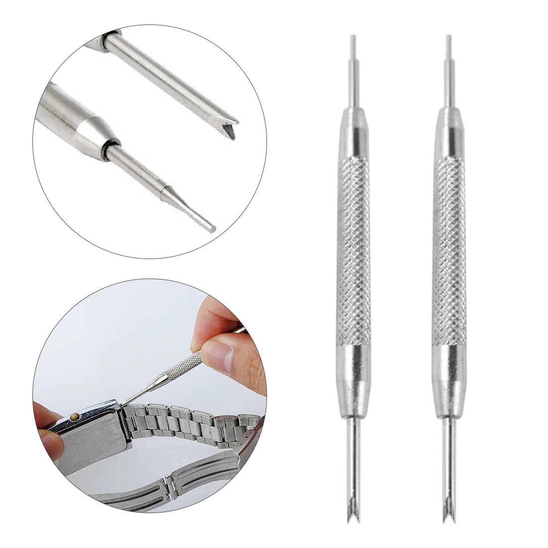 Фото Repair Tools Metal Silver Bracelet Multifunctional Watch Band Opener Strap Replace Spring Bar Connecting Pin Remover Tool | Инструменты