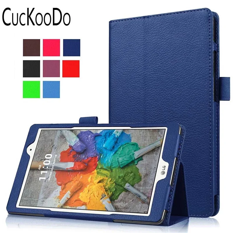 CucKooDo Folio Премиум PU кожаный чехол подставка для LG G Pad X 8 0 Tablet (T Mobile V521WG) / III V525 2016