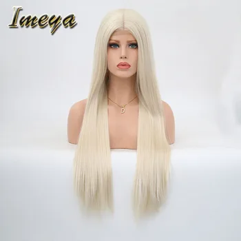 Imeya Lace Front Synthetic Hair Wigs Long Silky Straight With Middle Part Blonde Hair Color Heat Resistant Fiber Wigs For Women
Imeya Lace Front Synthetic Hair Wigs Long Silky Straight With Middle Part Blonde Hair Color Heat Resistant Fiber Wigs For Women