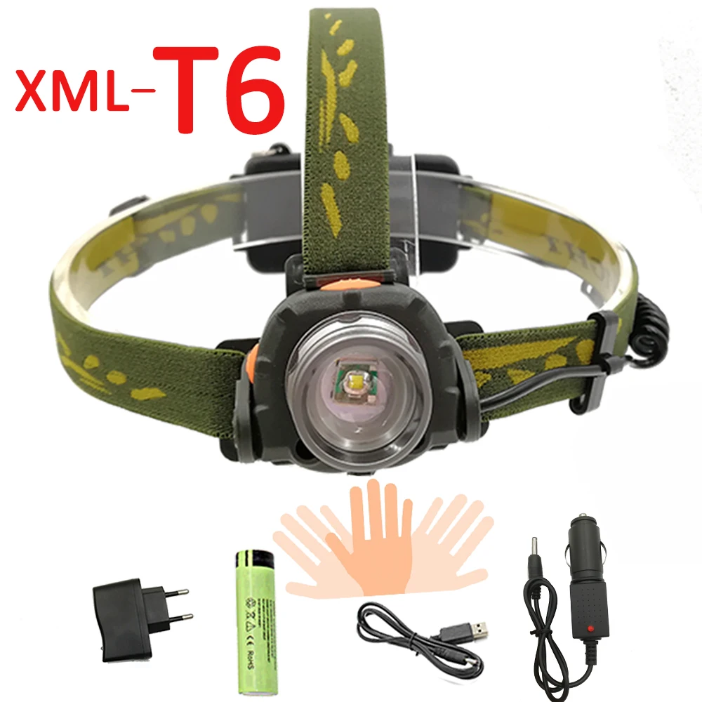 Zoomable XML T6 Headlamp Body Motion Sensor Headlight 3 Mode IR Sensor Headlight Flashlight Lantern + 18650 Battery + Charger
Zoomable XML T6 Headlamp Body Motion Sensor Headlight 3 Mode IR Sensor Headlight Flashlight Lantern + 18650 Battery + Charger
