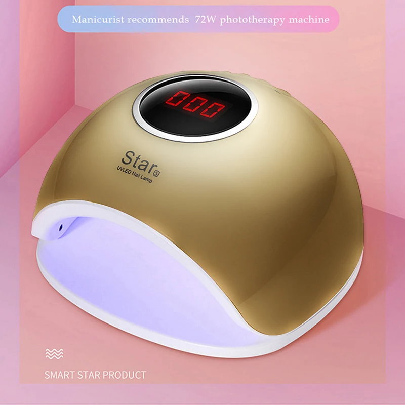 72W UV LED Lamp Nail Dryer for All Gels Nail Polish Manicure Tool Sun LED Light Nails Art Phototherapy Machine Led Lamp Nail
72W UV LED Lamp Nail Dryer for All Gels Nail Polish Manicure Tool Sun LED Light Nails Art Phototherapy Machine Led Lamp Nail