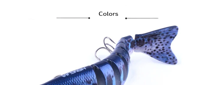 Fishing Lure Pesca Artificial Bait Jointed Sections 8 Segments Swimbait Treble Hooks 12cm 16.8g Pike Perch Fishing Tackle (7)