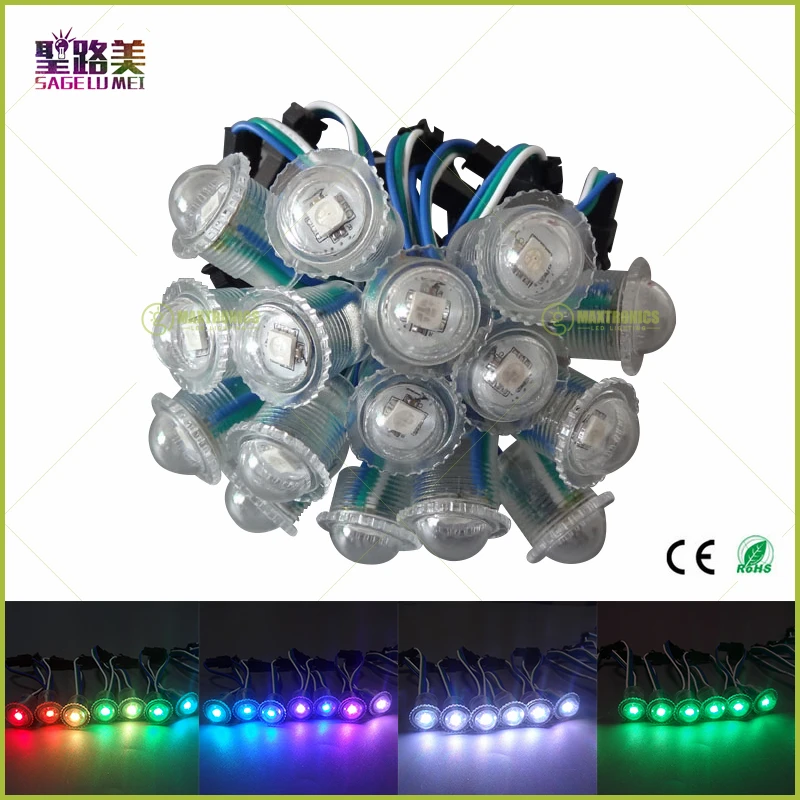 DC5V 16mm Diameter 1LED WS2811 IC LED Pixel String Module Digital Fullcolor Light Waterproof RGB LED Module Christmas Decorative
DC5V 16mm Diameter 1LED WS2811 IC LED Pixel String Module Digital Fullcolor Light Waterproof RGB LED Module Christmas Decorative
