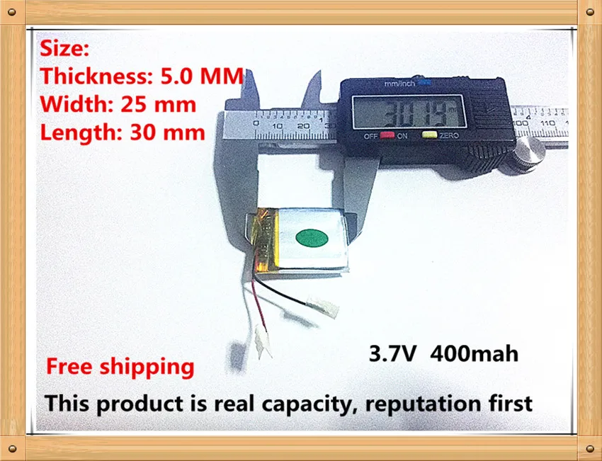 (free shipping)(20pieces/lot) 502530 lithium-ion polymer battery quality goods quality of CE FCC ROHS certification authority
(free shipping)(20pieces/lot) 502530 lithium-ion polymer battery quality goods quality of CE FCC ROHS certification authority