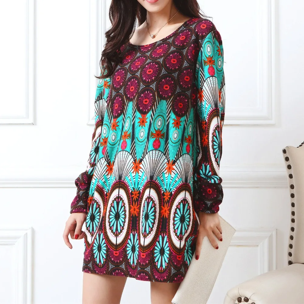 2018 new Long-sleeve O-neck cashmere sweater large size casual print dress thin fashion pullovers tops cotton and polyester
2018 new Long-sleeve O-neck cashmere sweater large size casual print dress thin fashion pullovers tops cotton and polyester