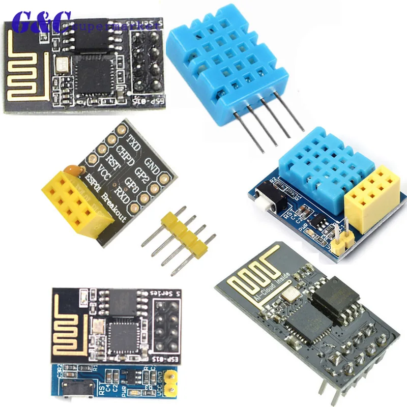 ESP8266 ESP-01 ESP-01S DHT11 Temperature Humidity Sensor Module esp8266 Wifi NodeMCU Smart Home IOT
ESP8266 ESP-01 ESP-01S DHT11 Temperature Humidity Sensor Module esp8266 Wifi NodeMCU Smart Home IOT