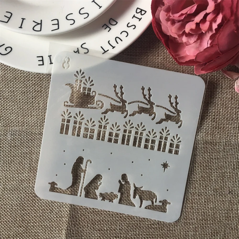 1Pcs 5inch Christmas Deer DIY Layering Stencils Wall Paint Scrapbook Coloring Embossing Album Decorative Paper Card Template
1Pcs 5inch Christmas Deer DIY Layering Stencils Wall Paint Scrapbook Coloring Embossing Album Decorative Paper Card Template