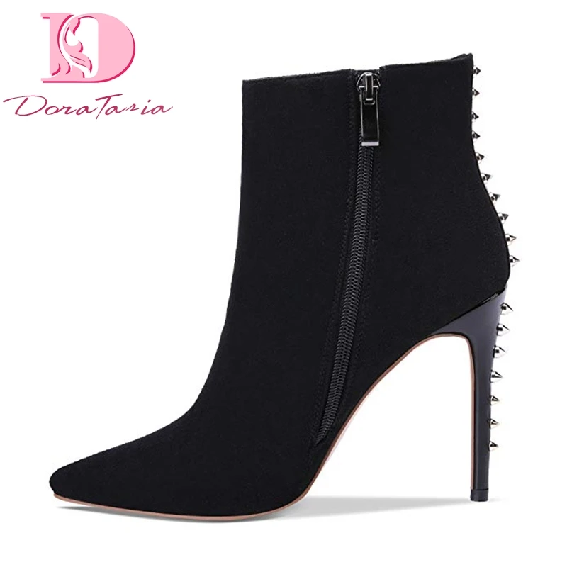 Doratasia New Plus Size 43 Hot Sale Flock Rivets women's Party Boots Shoes Woman Elegant High Heel Woman Ankle Boots Shoes
Doratasia New Plus Size 43 Hot Sale Flock Rivets women's Party Boots Shoes Woman Elegant High Heel Woman Ankle Boots Shoes