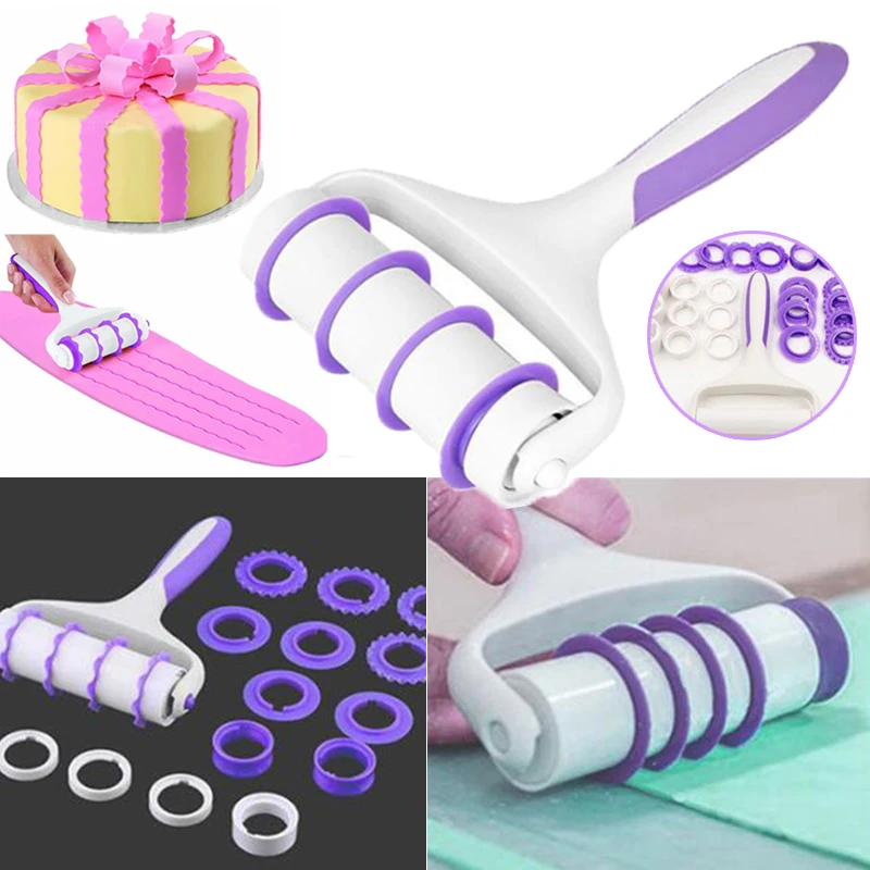 Cake Rolling Pin Lace Embosser Roller Set Cake Decorating Tools Plastic Baking Tools For Cake Fondant Strip Ribbon Wheel Cutter
Cake Rolling Pin Lace Embosser Roller Set Cake Decorating Tools Plastic Baking Tools For Cake Fondant Strip Ribbon Wheel Cutter