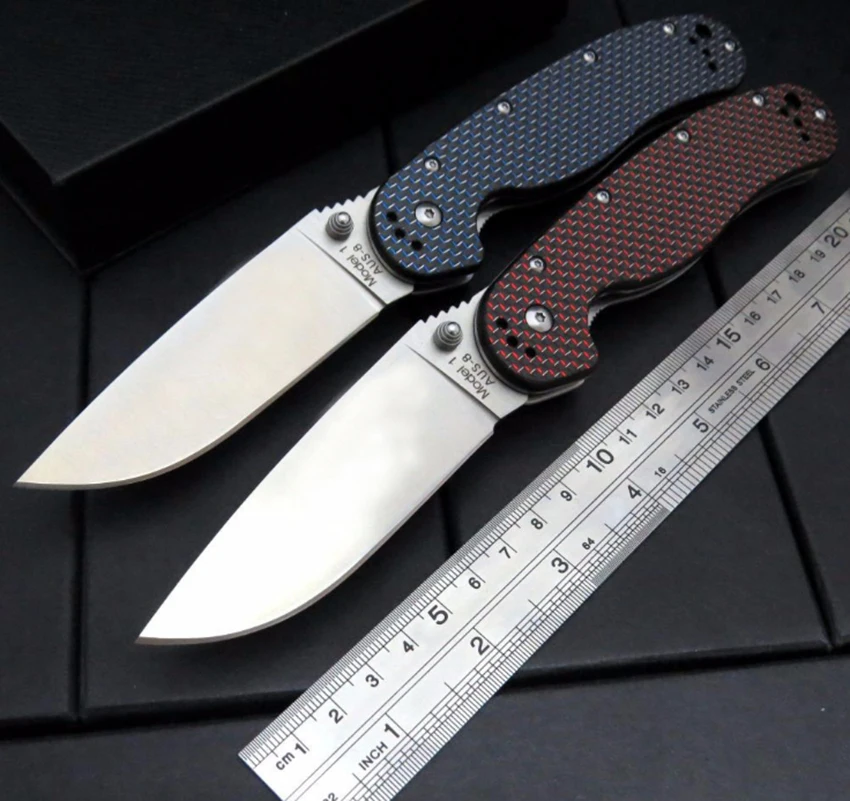 RAT Model1 Folding Knife AUS-8 Blade carbon fiber handle Camping Hunting Tactical Knife Outdoor Portable Rescue Multi EDC Tools
RAT Model1 Folding Knife AUS-8 Blade carbon fiber handle Camping Hunting Tactical Knife Outdoor Portable Rescue Multi EDC Tools