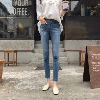 New Basic Jeans Women Elasticity Female Slim Thin Small Pants Trousers Pencil Pants Jeans Woman High Waist Jeans Korean
New Basic Jeans Women Elasticity Female Slim Thin Small Pants Trousers Pencil Pants Jeans Woman High Waist Jeans Korean