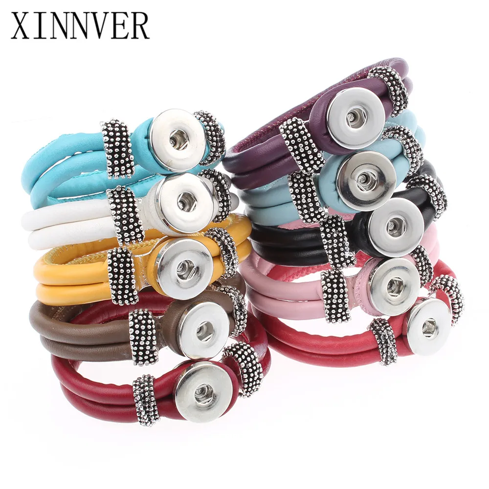 10 Color Interchangeable Jewelry New PU Leather Charm Color Bracelets Fit Xinnver Snap Buttons bracelet 22cm
10 Color Interchangeable Jewelry New PU Leather Charm Color Bracelets Fit Xinnver Snap Buttons bracelet 22cm