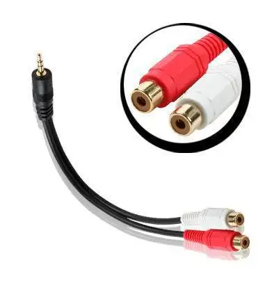 New Dropship 1 Pcs Mini 3.5mm Stereo Plug Male to 2 RCA Jack Female Audio Converter Adapter Cable | Электроника