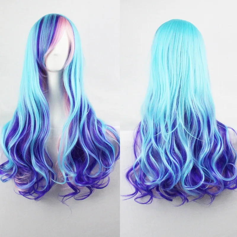 High Quality Synthetic Harajuku Lolita Blue Ombre Long Wavy Cosplay Full Wigs For Women
High Quality Synthetic Harajuku Lolita Blue Ombre Long Wavy Cosplay Full Wigs For Women