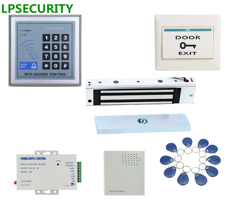 LPSECURITY 180kg RFID Access Control System Kit Glass Door Set+Electric magnetic Door Lock+10 pcs ID Card Keytab+Exit Button
LPSECURITY 180kg RFID Access Control System Kit Glass Door Set+Electric magnetic Door Lock+10 pcs ID Card Keytab+Exit Button