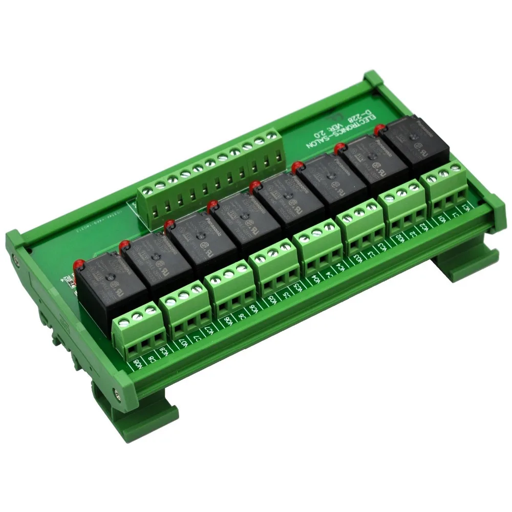 ELECTRONICS-SALON DIN Rail Mount 8 SPDT Power Relay Interface Module, 10A Relay, 24V Coil.
ELECTRONICS-SALON DIN Rail Mount 8 SPDT Power Relay Interface Module, 10A Relay, 24V Coil.