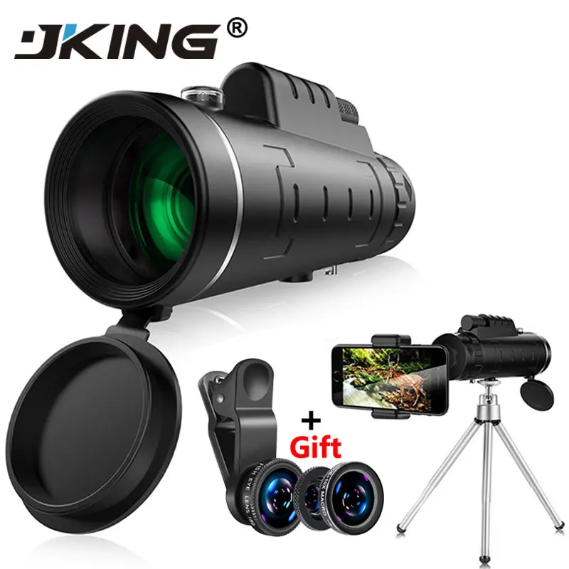 JKING Mobile Phone Camera Lens 40x Telescope Telephoto 40X60 Lens + 3in1 Fisheye Wide Angle Macro Lens for Samsung iPhone
JKING Mobile Phone Camera Lens 40x Telescope Telephoto 40X60 Lens + 3in1 Fisheye Wide Angle Macro Lens for Samsung iPhone