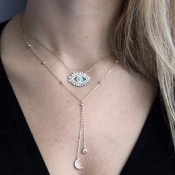 LUCKY evil eye jewelry gold filled AAA baguette cubic zirconia cz turquoises stone fashion classic eye necklace 2019 NEW
LUCKY evil eye jewelry gold filled AAA baguette cubic zirconia cz turquoises stone fashion classic eye necklace 2019 NEW