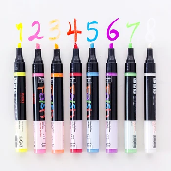 8 colors 6mm Oblique Tip Highlighter Liquid Chalk Marker Pens for LED Writing Board Glass Window Art Painting
8 colors 6mm Oblique Tip Highlighter Liquid Chalk Marker Pens for LED Writing Board Glass Window Art Painting