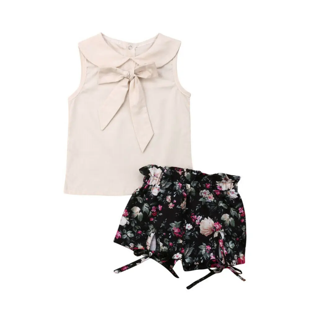 IMCUTE Summer Toddler Kid Girl Bow Tops Floral Shorts 2PCS Outfits Set Sunsuit Clothes
IMCUTE Summer Toddler Kid Girl Bow Tops Floral Shorts 2PCS Outfits Set Sunsuit Clothes