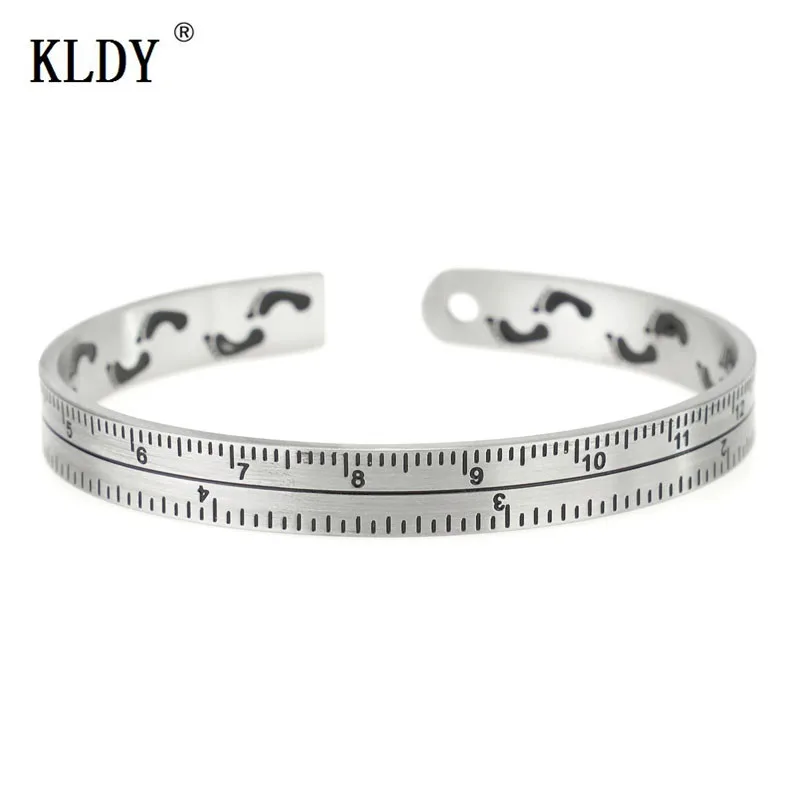 KLDY hip hop Punk Ruler Speedometer Footprints Bracelet Stainless Steel Open Cuff Bangles biker rigid bracelets Jewelry for men
KLDY hip hop Punk Ruler Speedometer Footprints Bracelet Stainless Steel Open Cuff Bangles biker rigid bracelets Jewelry for men