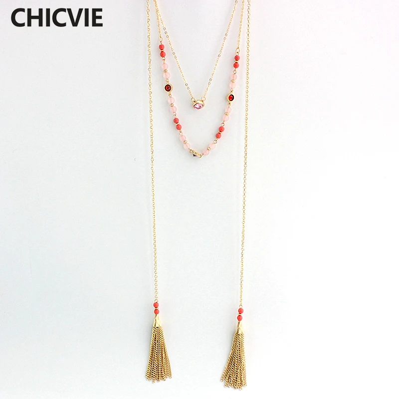 Brand Natural Stone Necklaces Crystal Beads Charm Gold Tassel Necklaces Women Pink Jewelry Vintage Accessories SNE160101105
Brand Natural Stone Necklaces Crystal Beads Charm Gold Tassel Necklaces Women Pink Jewelry Vintage Accessories SNE160101105
