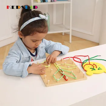 Montessori Education Wooden Variety shape Wooden Toys Threading Board Beaded Blocks Child Birthday Gift
Montessori Education Wooden Variety shape Wooden Toys Threading Board Beaded Blocks Child Birthday Gift