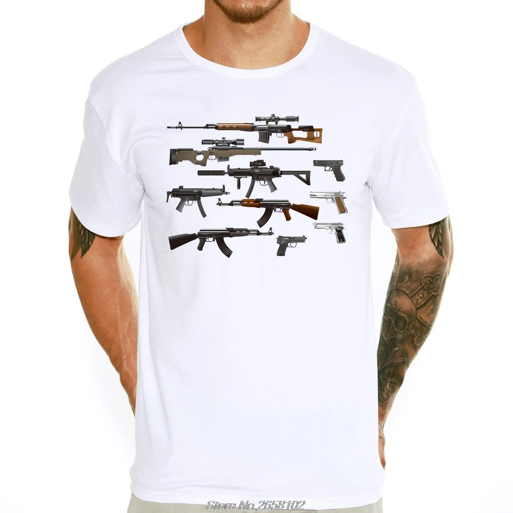 Guns Design Men's Fashion T Shirt Casual O-neck Tops Cool Short Sleeve Tees Casual Novelty Summer T-Shirt Harajuku Streetwear
Guns Design Men's Fashion T Shirt Casual O-neck Tops Cool Short Sleeve Tees Casual Novelty Summer T-Shirt Harajuku Streetwear
