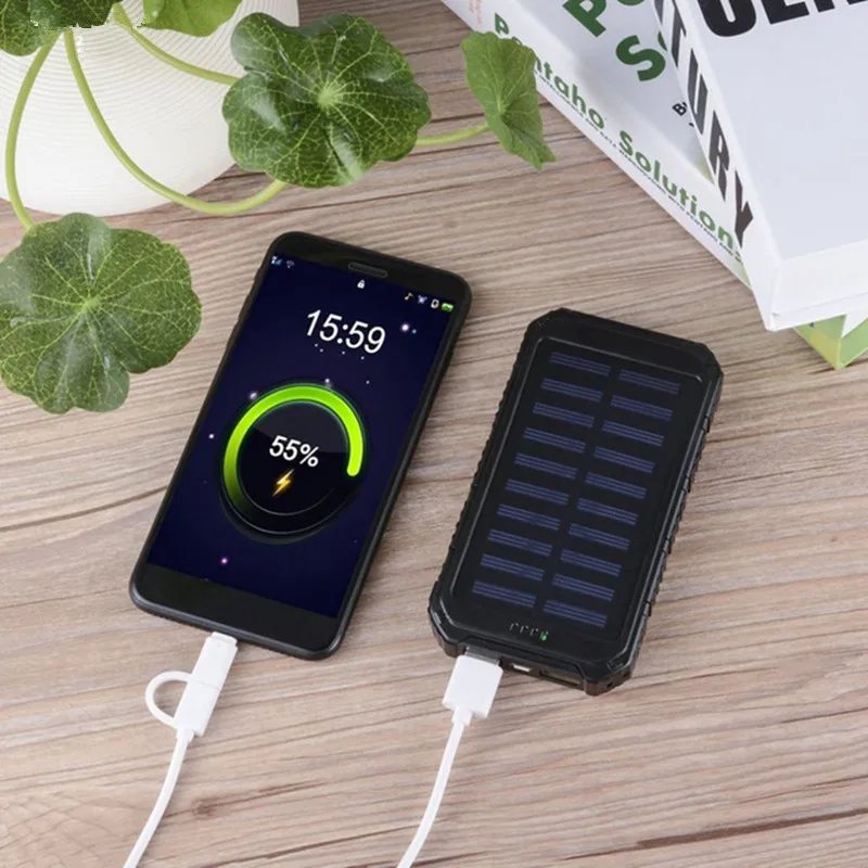 10000mAh Solar Power Bank 2 USB Ports Charger Powerbank Short Circut Protection Long Lasting External Battery
10000mAh Solar Power Bank 2 USB Ports Charger Powerbank Short Circut Protection Long Lasting External Battery