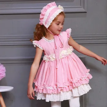 3PCS 1-7Y Girl Summer Autumn Pink Flower Lace Princess Lolita Dress Vintage Spanish Dress for Girls Wedding Birthday Party Dress
3PCS 1-7Y Girl Summer Autumn Pink Flower Lace Princess Lolita Dress Vintage Spanish Dress for Girls Wedding Birthday Party Dress