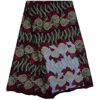 High Quality Embroidered African French Lace Fabric With Stones African Tulle Lace Fabric For Party Dresses A1119
High Quality Embroidered African French Lace Fabric With Stones African Tulle Lace Fabric For Party Dresses A1119