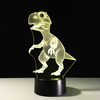 Novelty Dinosaur 3D Night Light Colorful USB LED Table acrylic Lamp 3D Illusion Baby Sleepping Lamp For Home Decor
Novelty Dinosaur 3D Night Light Colorful USB LED Table acrylic Lamp 3D Illusion Baby Sleepping Lamp For Home Decor