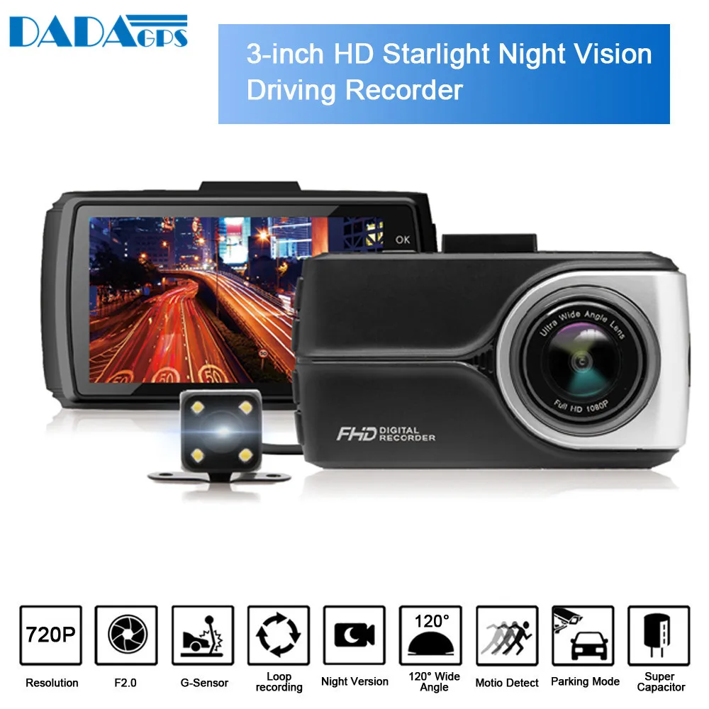 Car DVR Camera 3.0 Inch screen Dash Cam Dual Lens Night Vision Dash cam G-sensor Rear view camera Automatic camera
Car DVR Camera 3.0 Inch screen Dash Cam Dual Lens Night Vision Dash cam G-sensor Rear view camera Automatic camera