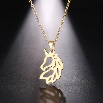 DOTIFI Stainless Steel Necklace For Women Man Noble Horse Gold And Silver Color Pendant Necklace Engagement Jewelry
DOTIFI Stainless Steel Necklace For Women Man Noble Horse Gold And Silver Color Pendant Necklace Engagement Jewelry